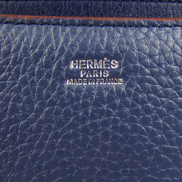 7A Hermes Constance Togo Leather Single Bag Dark Blue Silver Hardware H020